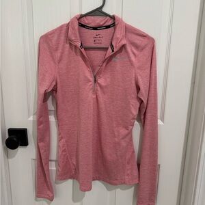 Nike Pink Quarter-Zip Dri-FIT Pullover